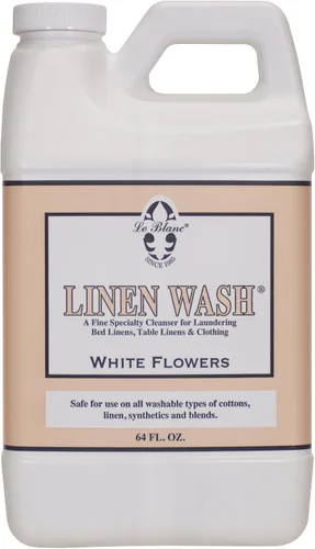 Le Blanc® White Flowers Linen Wash® - Limpiador de ropa de lujo para ropa de cama y mesa, 64 onzas (paquete de 1)