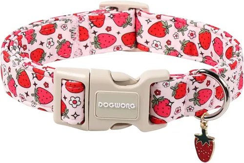 Miniatura 29 de DOGWONG Collar para perro de San Valentín, collar ajustable de algodón con corazón de caramelo azul, perfecto para perros pequeños a medianos