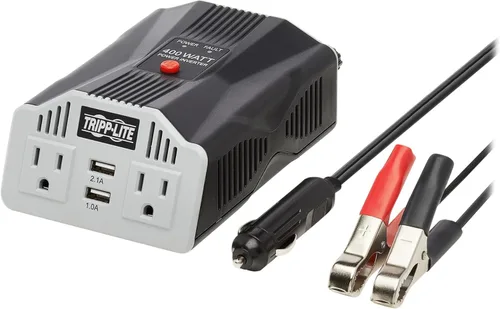 Miniatura 7 de Tripp Lite (PV100USB) Inversor de potencia de auto de 100 vatios, con 1 salida y 2 puertos de carga USB, inversor automático, ultracompacto. 100 W +
