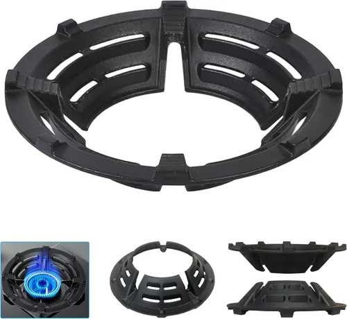 Anillo de soporte para wok de hierro fundido, anillo quemador para estufa de gas, soporte para ollas, antideslizante, ahorro de tiempo y ahorro de