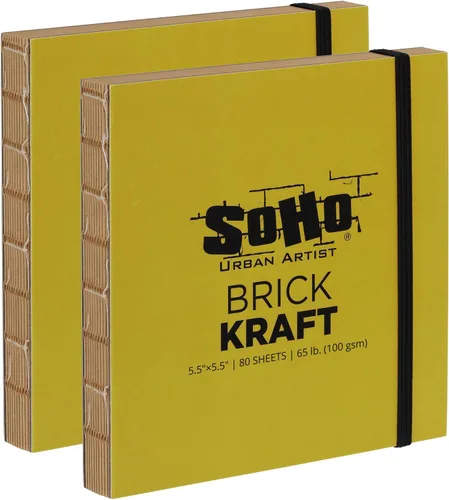 Miniatura 8 de SoHo Urban Artist Cuaderno de bocetos de ladrillo para bocetos, dibujos, lápices de colores, grafito y más, color negro, 5.5 x 5.5 pulgadas