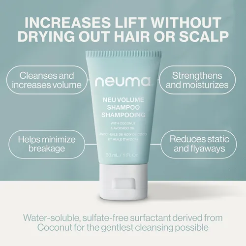 Miniatura 7 de Neuma Neu Volume Shampoo 1 Fl. Oz Hinojo, Ylang Ylang, Pachulí y Vainilla, Tamaño Viaje Champú Sin Sulfato