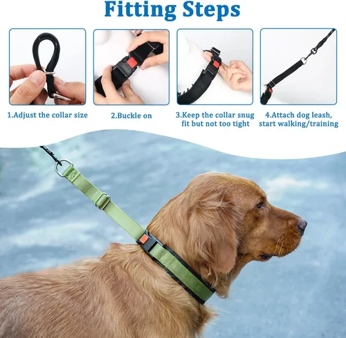 Miniatura 6 de Mayerzon Collar de Perro sin Tirones, Collar de Martingala Patentado para Perros Pequeños, Medianos y Grandes con Hebilla y Nylon Resistente