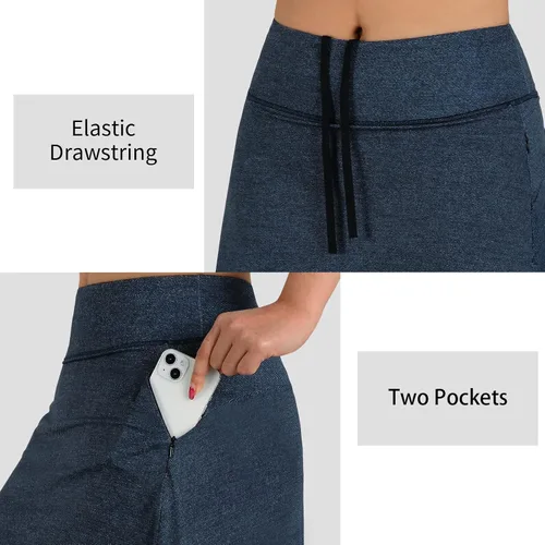 Miniatura 16 de ANIVIVO Faldas pantalón para mujer de 20 pulgadas de longitud a la rodilla, faldas deportivas de pickleball para tenis, golf y pickleball