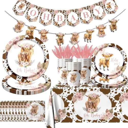 Miniatura 10 de Suministros para Fiestas de Neón, 142 Piezas Let Glow Decoraciones de Fiesta Incluyendo Platos de Papel Desechables, Tazas, Manteles, Decoración