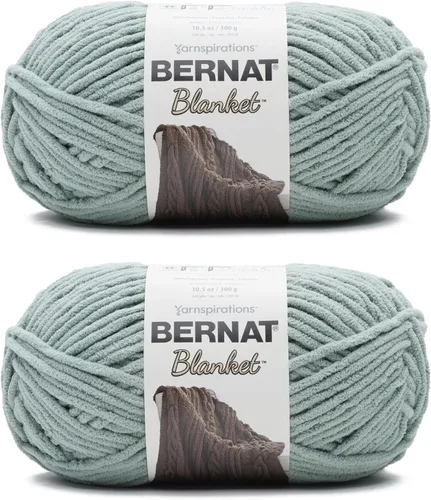 Miniatura 36 de Bernat - Estambre para mantas súper esponjoso acrílico, 2 paquetes de 300g/10.5 onzas, #6, chenilla gruesa de peso pesado para tejer y crochet
