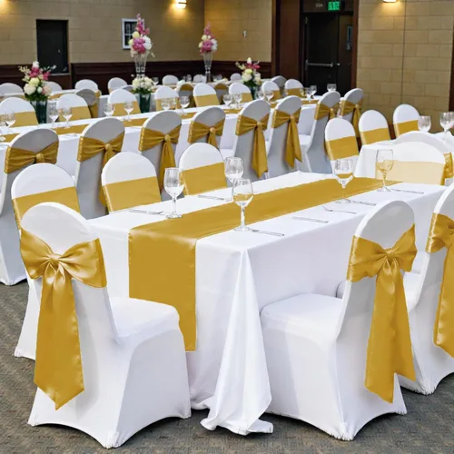 Miniatura 183 de mds - Lote de 10 lazos de satén para sillas de boda y eventos, para decoración de fiestas, 30 colores, Satin, 10 Verde oliva