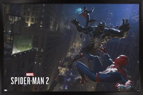 Miniatura 7 de Marvel's Spider-Man 2 - Póster de pared de lucha con veneno, 34 pulgadas de largo x 22.4 pulgadas de ancho, paquete de póster y montaje prémium