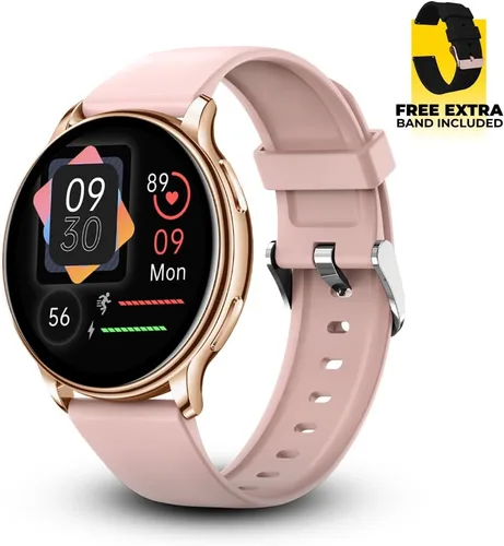 Miniatura 2 de ALPHAGEAR Juliet - Reloj inteligente para mujer, reloj inteligente de oro rosa con Gorilla Glass, seguimiento menstrual + bienestar, AMOLED