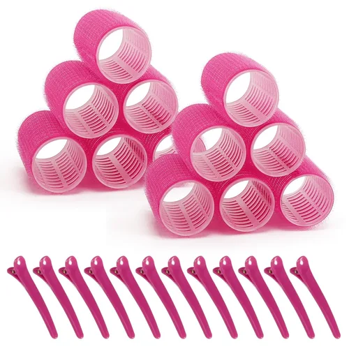 Miniatura 15 de Rodillos de pelo, paquete de 12 rulos de peluquería de salón de autoservicio, juegos de rodillos de pelo, rizadores de pelo, peinado rizado