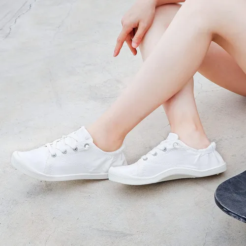 Miniatura 8 de STQ - Tenis sin cordones para mujer, cómodos zapatos casuales de lona