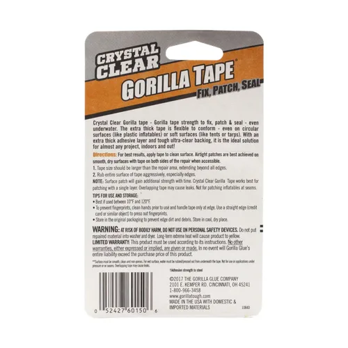 Miniatura 2 de Cinta transparente Gorilla de reparación de ducto, Blanco, 6015002