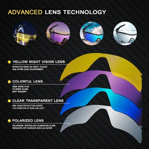 Miniatura 4 de TheSturdy 5 pares de lentes estampadas polarizadas de repuesto para gafas de sol Oakley OO9167