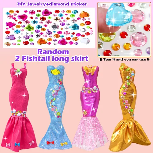 Miniatura 4 de Juego de 139 piezas de muñeca y armario de moda de 11.5 pulgadas: vestido de novia, trajes, zapatos, bolsos, collar, accesorios de calcomanías
