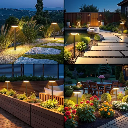 Miniatura 8 de LETMY Solar Pathway Lights Outdoor, 4 Pack 2X Brighter Solar Lights Outdoor Waterproof, Taller Pathway Light with Larger Panel, Auto On/Off Up to