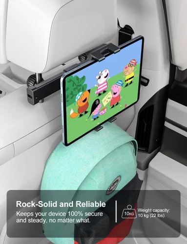 Miniatura 5 de PLDHPRO Soporte para tablet reposacabezas de automóvil, soporte para tableta para asiento trasero de automóvil para niños, artículos esenciales