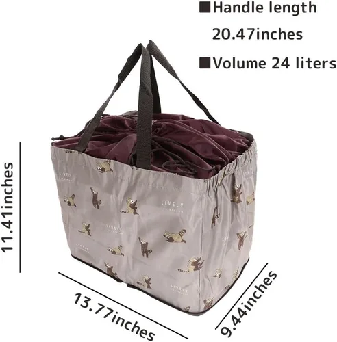 Miniatura 6 de Bolso de compras reutilizable medio ligero de nylon compacto de los bolsos de compras del ultramarinos Azul marino estrella:604118