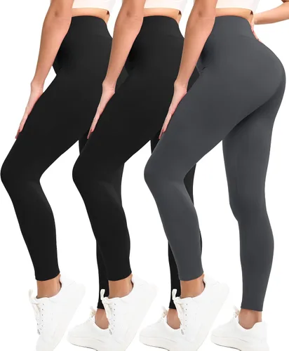Miniatura 13 de Natural Feelings Buttercloud - Paquete de 3 leggings para mujer, cintura alta, pantalones de yoga suaves como la mantequilla, para uso diario