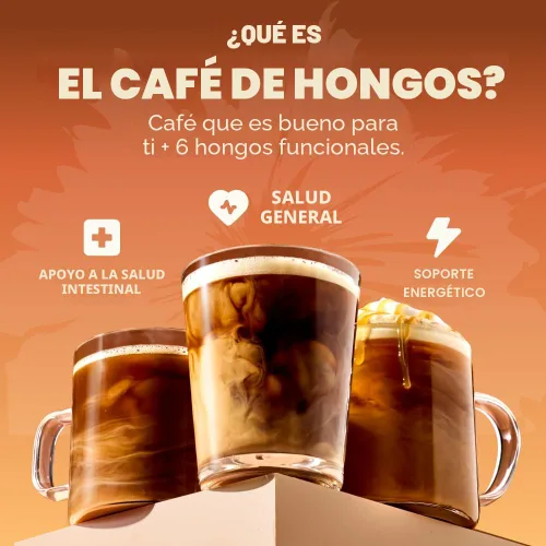 Miniatura 6 de RYZE SUPERFOODS Café de tostado medio de hongos orgánico USDA con 6 hongos adaptogénicos, café instantáneo cultivado en Estados Unidos para una