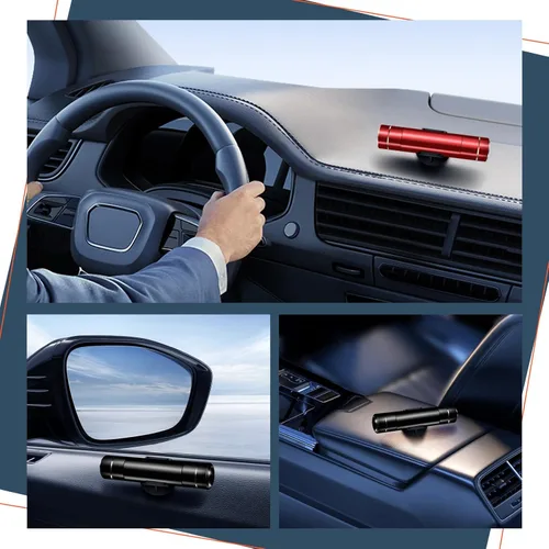 Miniatura 6 de Martillo para Romper Ventanas de Coche y Cortador de Cinturón de Seguridad, Martillo de Seguridad para Coche 2 en 1, Rompevidrios Multifuncional