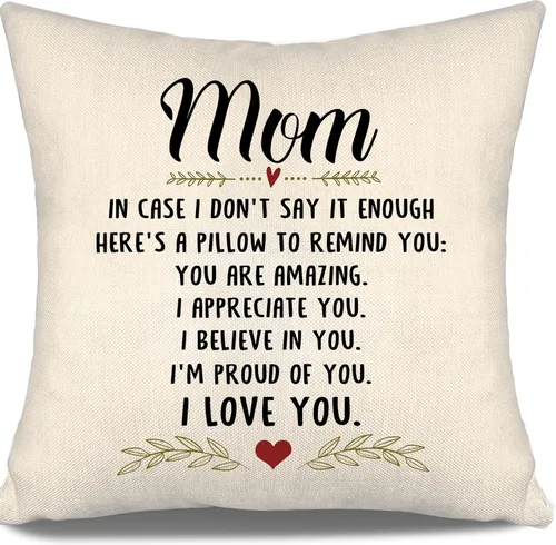 Miniatura 32 de En caso de que no lo diga lo suficiente aquí hay una almohada para recordarte que eres increíble, te aprecio, te quiero. Funda de almohada para tía