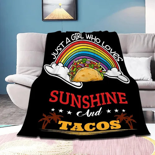 Miniatura 31 de Bonita manta de franela súper suave de tacos para cama, sofá, sala de estar, manta para niños, niñas, niños, multicolor, 40 x 50 pulgadas para niños