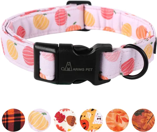 Miniatura 46 de Aring Pet Collar navideño para perro, lindo, ajustable, de algodón, para cachorros, perros pequeños, medianos y grandes, con copos de nieve, rojo Z