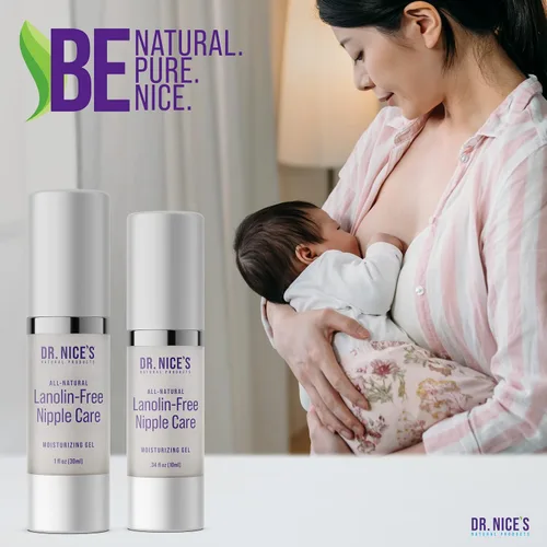 Miniatura 3 de DR NICE'S - Gel calmante para pezones para lactancia materna, gel refrescante para pezones adoloridos y agrietados, cuidado de pezones sin lanolina