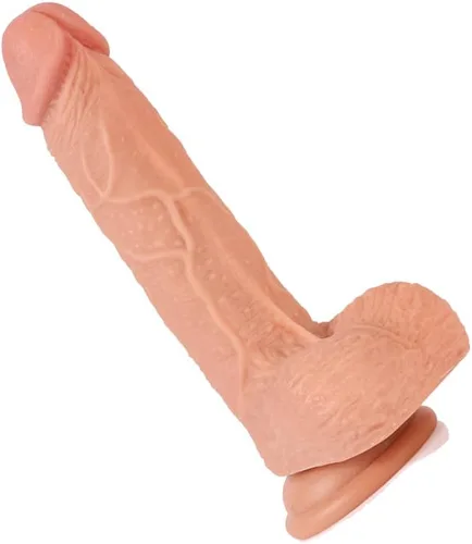 Miniatura 2 de Consolador realista de 6 pulgadas, material seguro para el cuerpo, pene enorme realista con fuerte ventosa para jugar con manos libres, polla