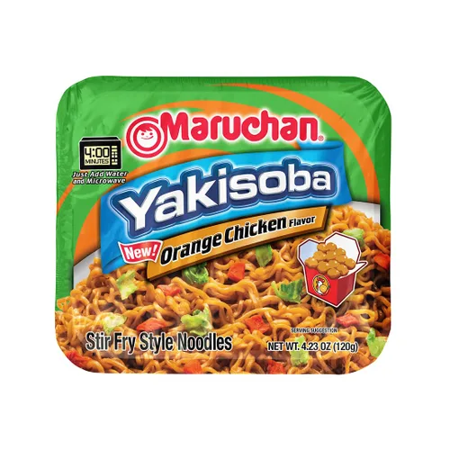 Miniatura 3 de Maruchan Pollo naranja Yakisoba, fideos Ramen instantáneos japoneses, 4.23 onzas, 8 unidades (paquete de 5)