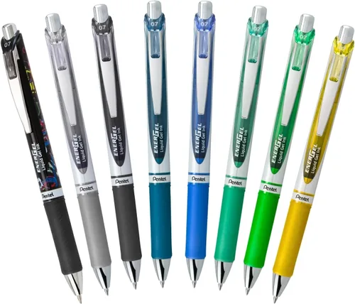 Miniatura 2 de Pentel EnerGel RTX - Bolígrafo de gel líquido retráctil, paquete Scholar Expressions, 0.7mm, punta de metal, línea mediana, tinta
