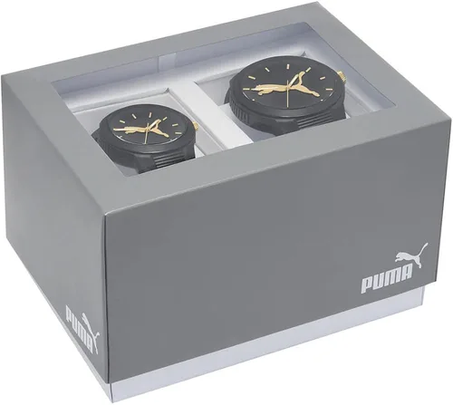 Miniatura 6 de PUMA His & Hers Reset V2 - Juego de relojes de tres manecillas (modelo P5111SET), Negro