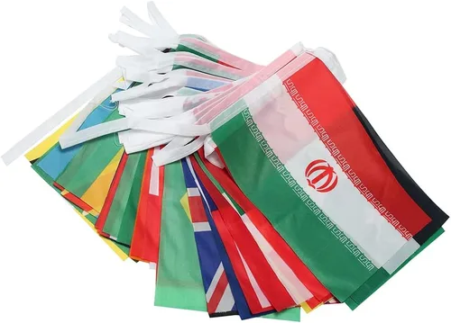 Miniatura 2 de Banderas de 50 países, bandera de cadena nacional de país internacional, bandera de países del mundo en cada continente, eventos deportivos de la 50