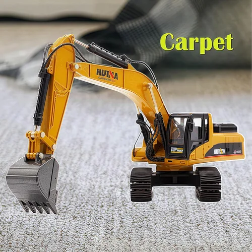 Miniatura 4 de Qcar Excavadora grande para vehículos de construcción, excavadora hidráulica de aleación resistente, escala 1:40, camión de juguete para niños de 8