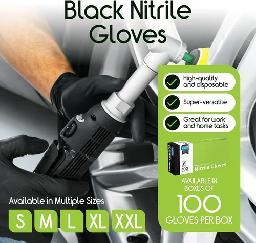 Miniatura 4 de Inspire Guantes desechables de nitrilo negro 4.5 guantes de limpieza de cocina médica desechables de nitrilo