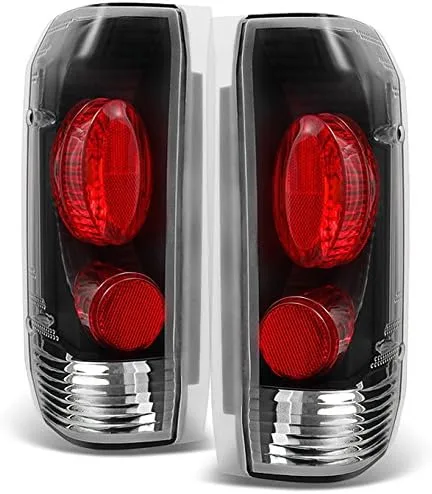AKKON - Compatible con Ford Bronco F-150 F-250 F-350 1989-1996 Luces traseras negras con carcasa de par