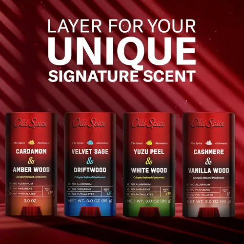 Miniatura 14 de Old Spice The Spice Alchemist Collection - Desodorante sin aluminio para hombres, aroma con infusión de colonia 24/7, fórmula sin intercambio, libre