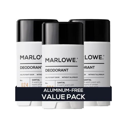Miniatura 10 de MARLOWE. Desodorante en barra para hombre sin aluminio, 2.5 onzas, ayuda a combatir el olor, fórmula vegana limpia con aceite de coco, manteca