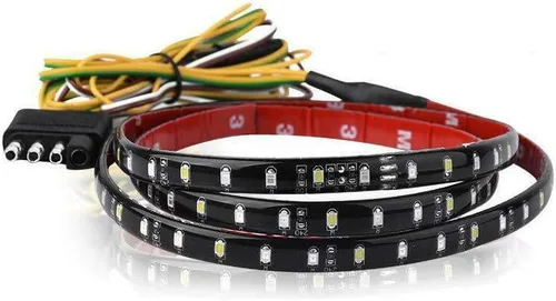 Ricoy Barra de luz LED de triple fila de 40 pulgadas con señal de giro secuencial ámbar para puerta trasera de camión, LED superbrillante -