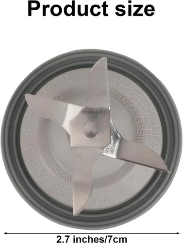 Miniatura 2 de Cuchilla de repuesto para licuadora de acero inoxidable con junta de silicona compatible