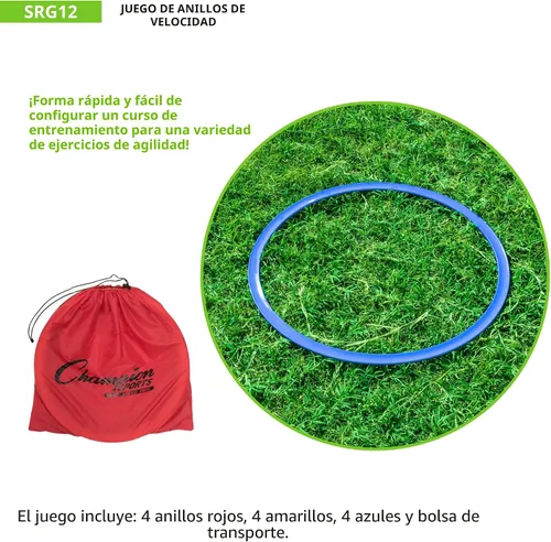 Miniatura 5 de Champion Sports Set de anillos de velocidad, multicolor, talla única