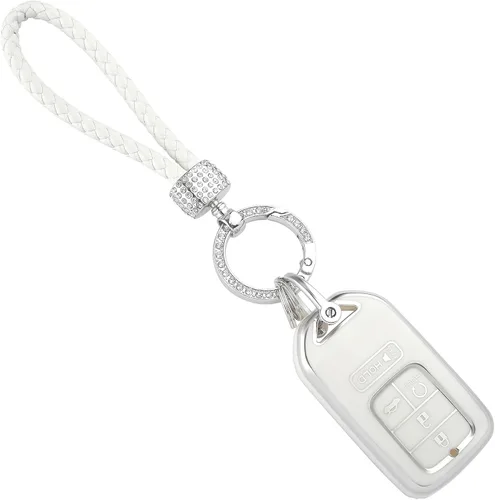 Miniatura 11 de Funda brillante para llavero de automóvil compatible con Chevrolet de 4 botones, funda de TPU con llavero, accesorios de automóvil protector