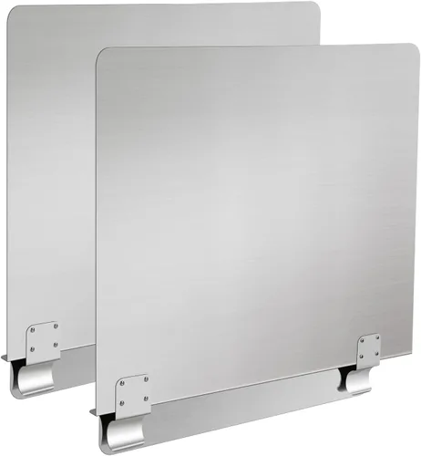 Miniatura 7 de SDSNTE Protector comercial de acero inoxidable para freidora de 20-1/2 pulgadas de ancho x 18 pulgadas de alto, clips de ajuste universal