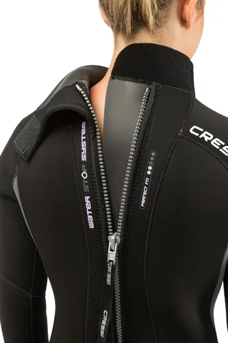 Miniatura 5 de Cressi Traje de neopreno completo para mujer con cremallera trasera para buceo y actividades acuáticas - Rápido 0.276 in: Diseñado en Italia