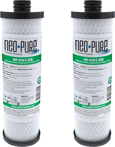 Neo-Pure Reemplazo compatible con NP-KW1-MB para filtro de agua WaterPur™ KW1 RV - Ahora disponible como filtro MAX, con purificación de agua