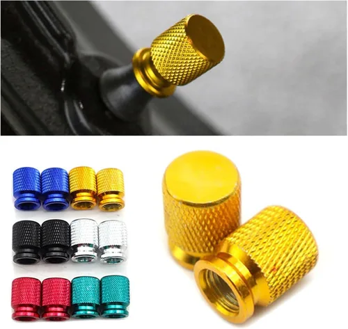 Miniatura 2 de Tapas de vástago de válvula de neumático de rueda de motocicleta Tapa de núcleo CNC Neumáticos de boca aireada Boquilla de gas Nuevo (negro)