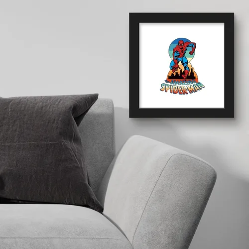 Miniatura 4 de Trends International Gallery Pops Marvel Spider-Man - Arte de pared retro con foco corriendo la ciudad, 12 x 12 pulgadas, arte de pared de Gallery
