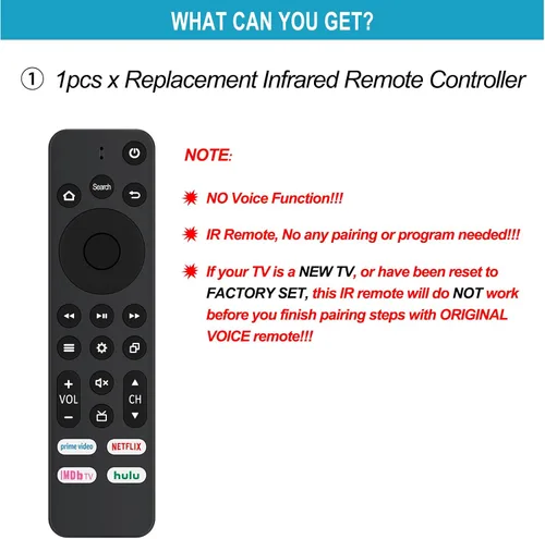 Miniatura 5 de Allimity CT-95018 CT-RC1US-21 CT-RC1CA-21 NS-RCFNA-21 CP-RC1NA-22 Remoto IR de repuesto compatible con Insignia/Toshiba/Pioneer/Hisense Smart TV