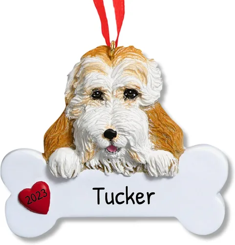 Miniatura 6 de Adornos de Navidad personalizados para perros 2024 – Adornos navideños de hueso de perro Husky para amantes de los perros, adorno de primera Navidad