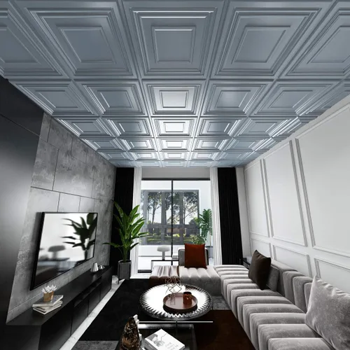 Miniatura 17 de Art3d Panel de Pared de Diamante 3D de PVC Dentado a Juego-Negro Mate, para Decoración Interior Residencial y Comercial Diamante mate negro